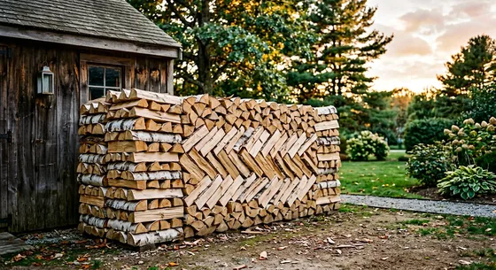 Укладка дров в Черноголовке, улица Лесная, 16