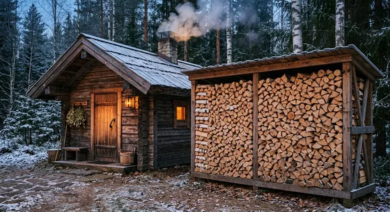 Укладка дров в Черноголовке, улица Кооперативная, 3